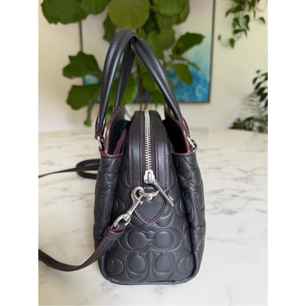 Coach Mini Darcie Carryall in Signature Nappa Leather CM050 Black Crossbody Bag